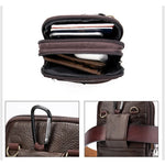 Men PU Leather Shoulder Male Fanny Pack High Quality Messenger Bags Men's Fashion Business Belt Bag Small Briefcase Waist