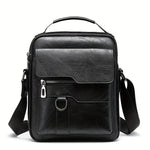 Brand Men Shoulder Bag for 9.7" iPad Men PU Leather Flaps Men's Crossbody Bags Business Flap Male Solid Messenger & Travel Bag