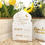 Reusable Acrylic Ramadan Calendar Board & Wooden Base ,2026 Eid Mubarak Table Decoration,Ramadan Kareem Party Supplies