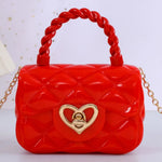 Fashion Kids PU Leather Crossbody Bags Girls Heart Shoulder Bags Children Mini Coin Purses Bag
