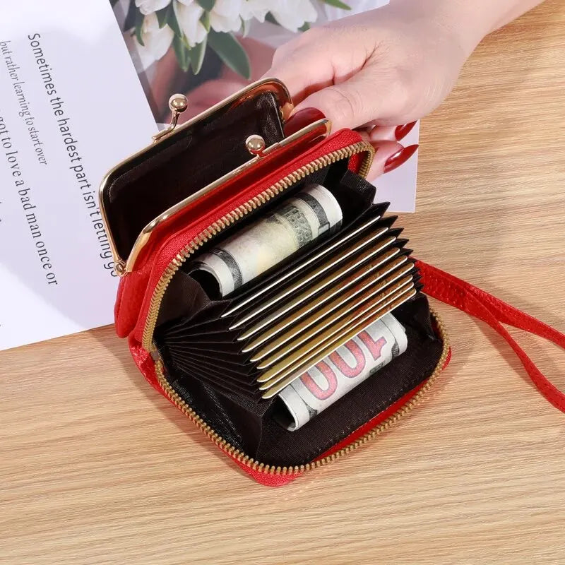 Women's Fashion Wrist Strap Short Zero Wallet