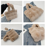 Ladies Hand-held Tote Bag Fashion Large Capacity Plush Crossbody Bags for Women.