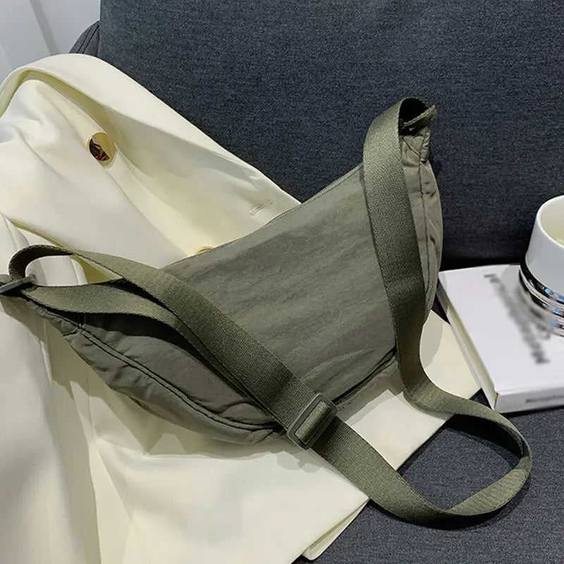 Women's Nylon Dumpling Bag, Large Capacity Crossbody Shoulder Bag.