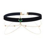 Fashion Necklace for Women Lace Heart Bell Camellia Flower Velvet Clavicle Butterfly Sexy Choker Jewelry