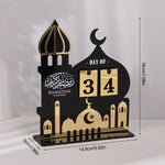 Acrylic Ramadan Countdown Calendar Gifts Day of Ramadan Calendar with Replacing Number 2026 Eid Mubarak Home Decoration Ornament