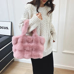 Ladies Hand-held Tote Bag Fashion Large Capacity Plush Crossbody Bags for Women.
