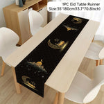 Ramadan Kareem Polyester Table Runner Decoration For Home Islamic Muslim Party Supplies Gift EID Mubarak