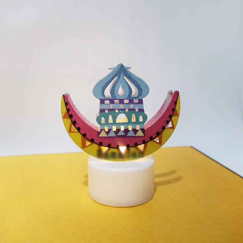 Eid Mubarak Candle Light Ramadan Decoration for Home Ornaments Eid Al-Fitr Kareem Festival Islamic Muslim Party Decor