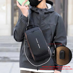 Men's anti-theft chest bag, fashionable motorcycle and casual sports sloping backpack.