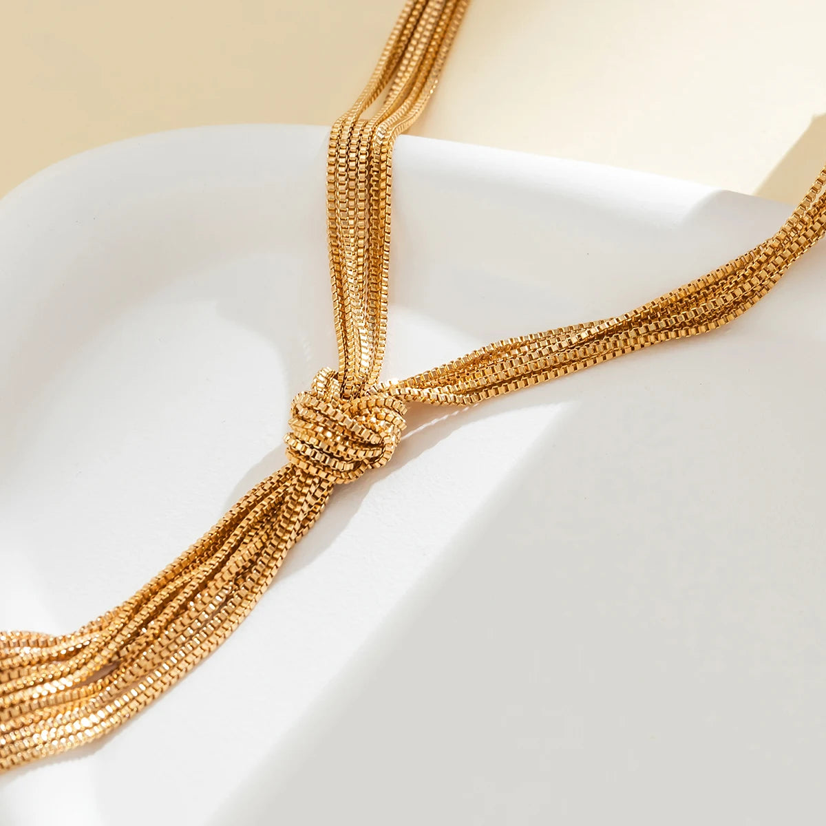 Long Chain Knotted Necklace for Women Trendy Charms Tassels Fashion Wedding Neck Jewelry Accessories