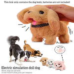 Pet Companion Battery Operated Toy Plush pet electronic interactive toy  walking barking wagging tail Simulation puppy