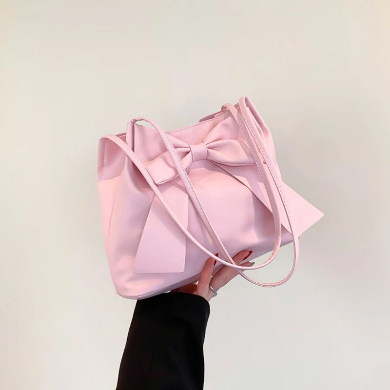 Fashion Bow Handlebags For Women Shoulder Bags Leisure Armpit Bag Shopping Versatile Bags.