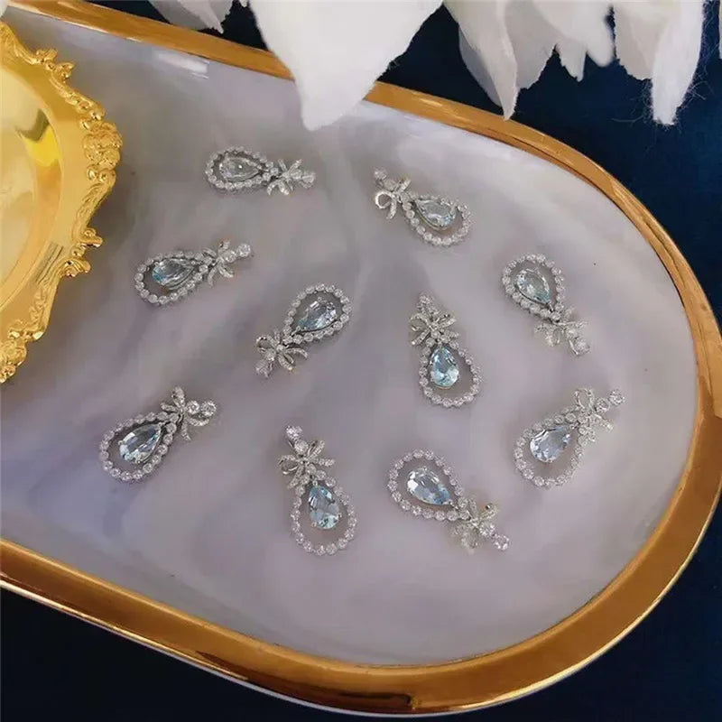 Necklaces for Women Romantic Bow with Water Drop Cubic Zirconia