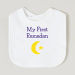 Moon Star My First Ramadan Baby Bibs Boys Girls Cotton Bib Newborn Saliva Bib Eid Mubarak Muslim Islamic Festival Keepsake Gift