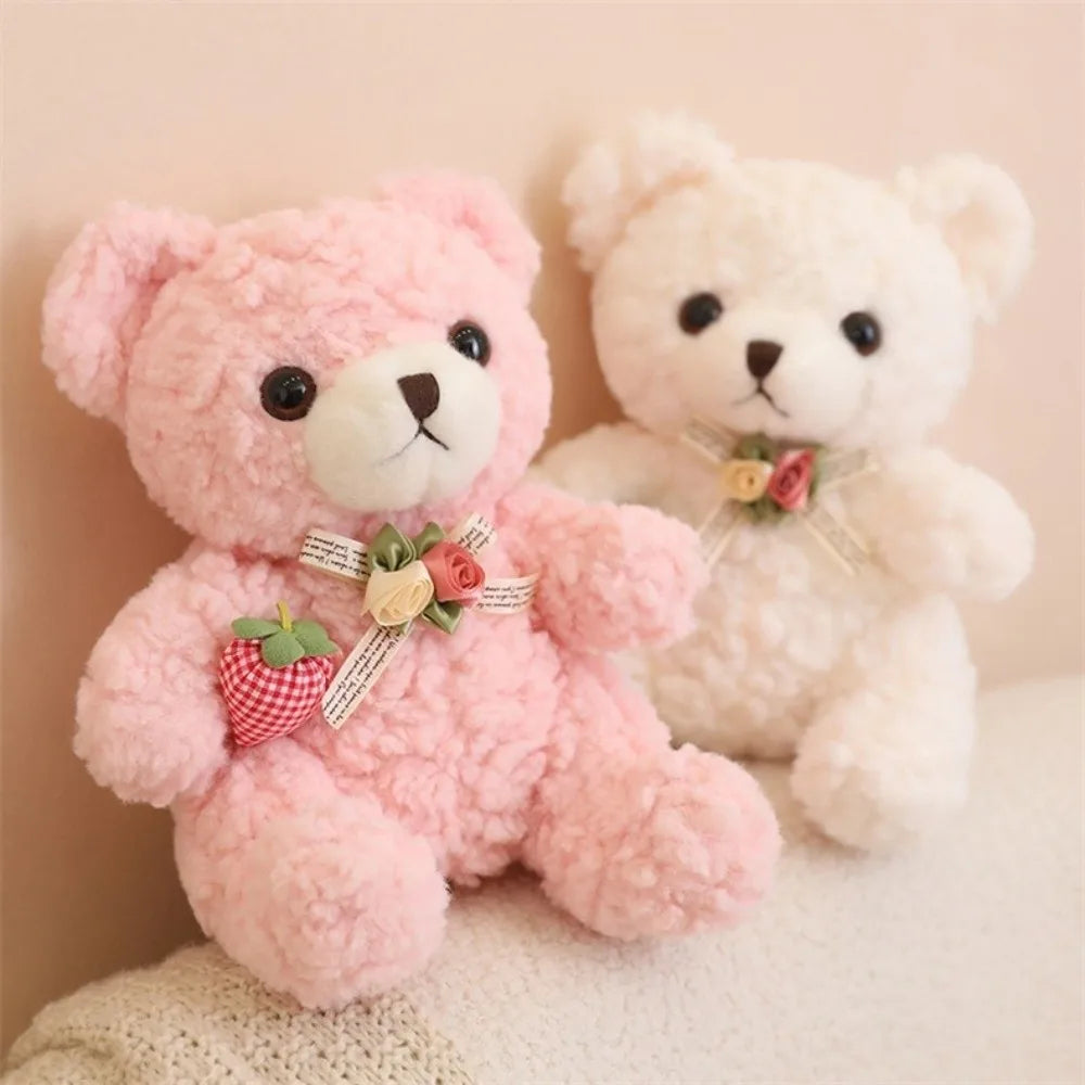 Animal 20CM Rose Soft with Bow Stuffed Animal Bear