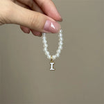 Mini Pendant Letter Pearl Necklace