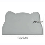 Pet silicone food mat waterproof, anti-slip, dirty, washable and easy to clean, universal tableware mat for cats and dogs.