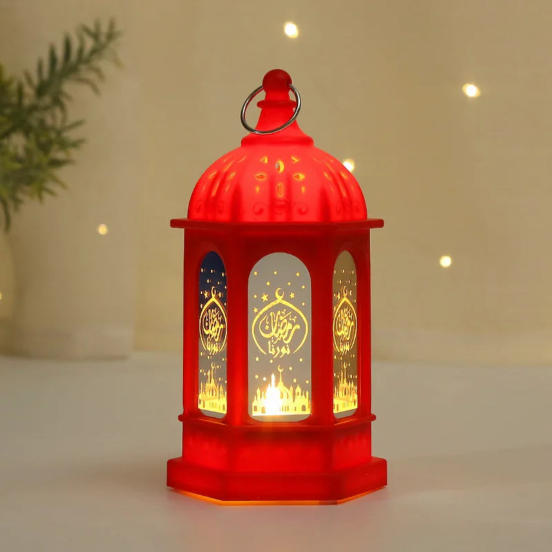 Ramadan Decoration 2026 LED Star Moon Candlestick Lamp