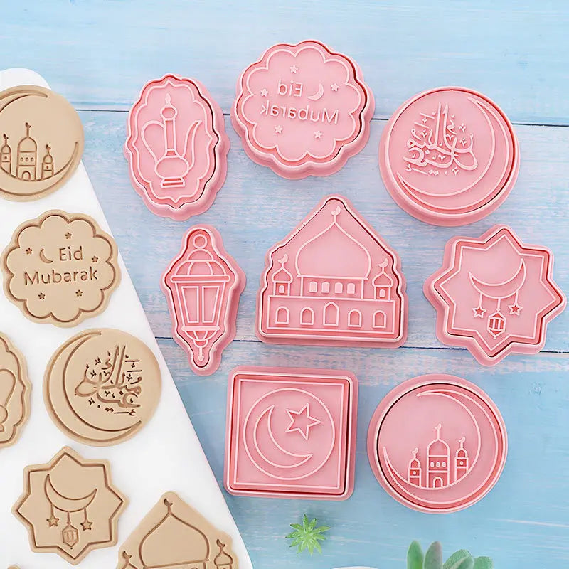 Eid Mubarak Biscuit Mold Cookie Cutters DIY Baking Tools Ramadan Decoration for Home Al Adha 2026 Islamic Muslim Party Decor