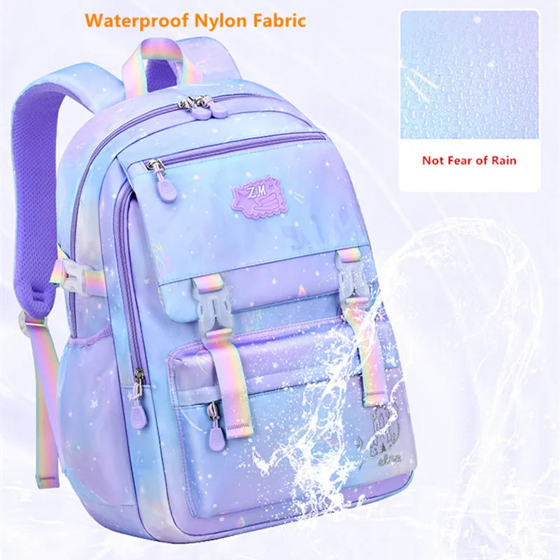 Kids Backpack for Girls School Bags for Middle School Students Waterproof Large Capacity Book Bag.