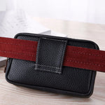 Man Multi-Function Mini Waist Bag PU Leather Double Layer Zipper Phone Card Bag Men's Packs Belt Messager Shoulder Bags