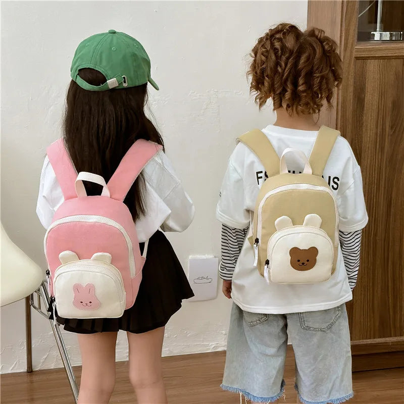 Korean Canvas Kids Backpack Kawaii Children's Handbags for Girls and Boys.