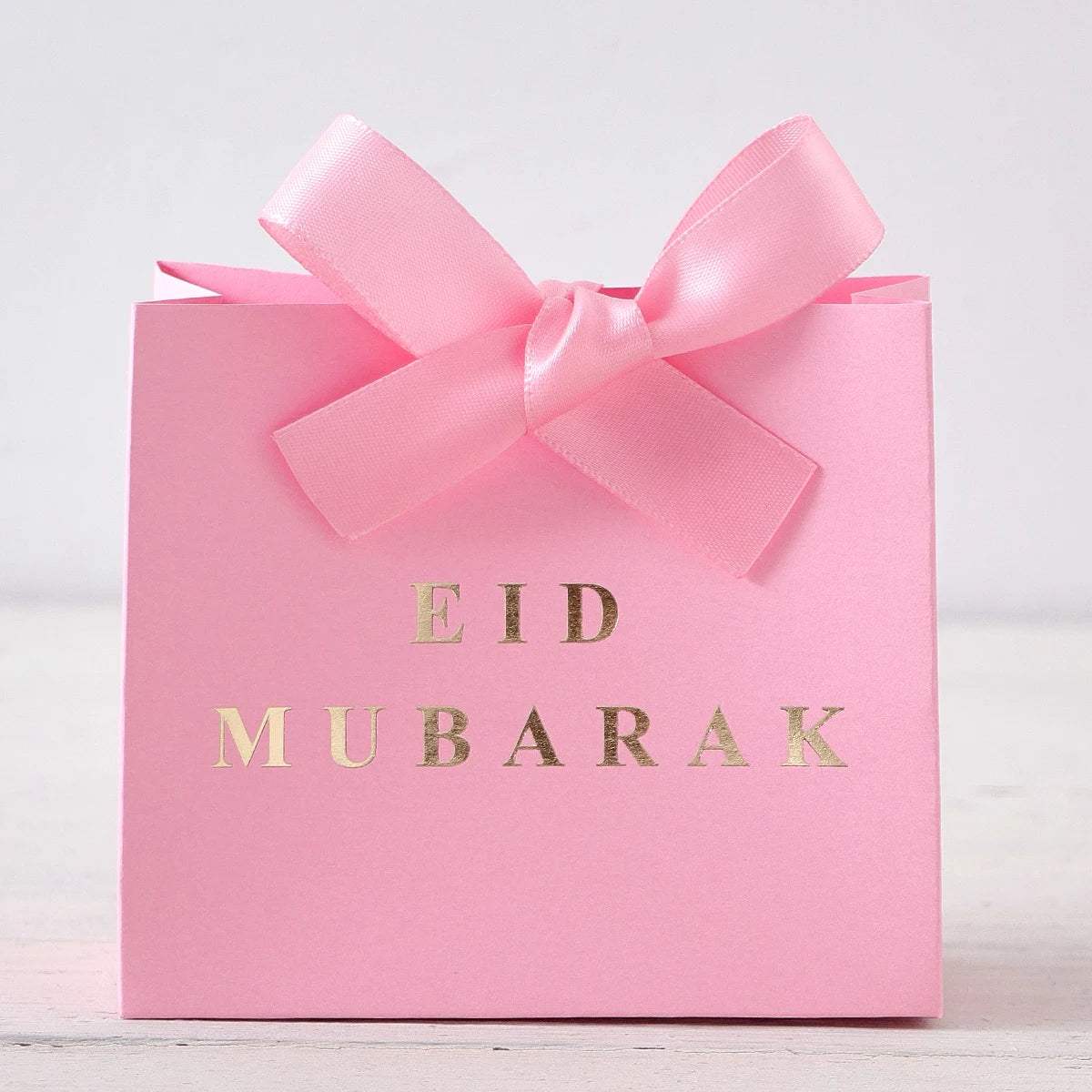 5-Piece Eid Gift Box Is Decorated with Ribbon Bows and Exquisite Paper Packaging, Suitable for Holiday Parties, and Can Hold Candies, Cookies, Jewelry