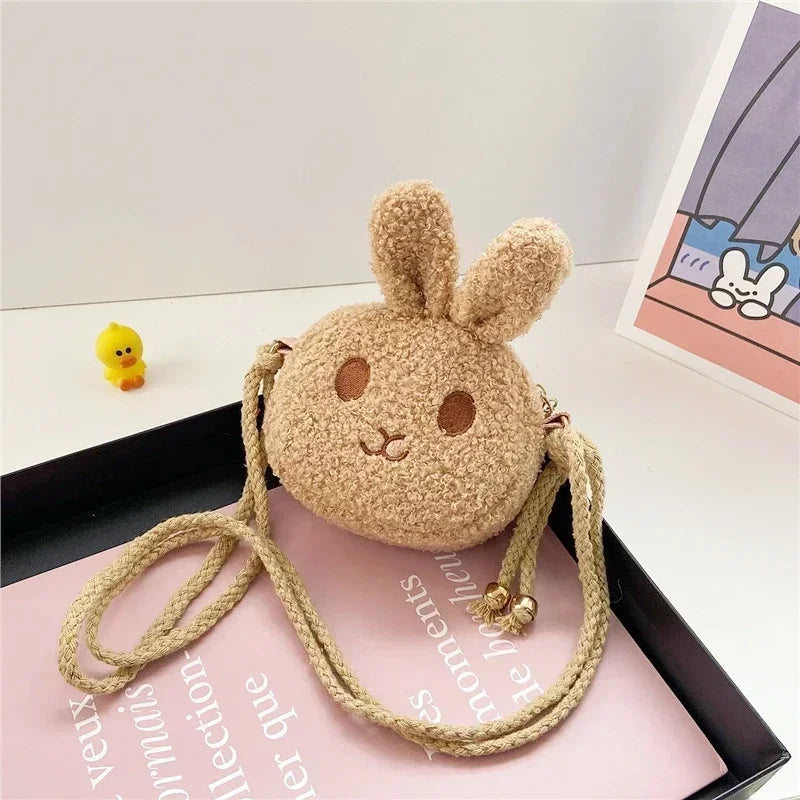 New Cute Little Rabbit Baby Girls Handbags Fashion School Bags for Girls Kids Small Shoulder Lunch Bags.
