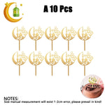 2026 Ramadan Eid Mubarak Gold Acrylic Cake Topper Set Muslim Ramadan Holiday Party Cake Decorations Party Home Decoration
