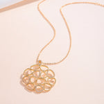 Circle Round Necklaces for Women Long Chain Pendant Party Birthday Gift Daily Wear