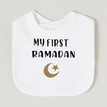 Moon Star My First Ramadan Baby Bibs Boys Girls Cotton Bib Newborn Saliva Bib Eid Mubarak Muslim Islamic Festival Keepsake Gift