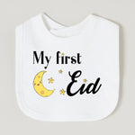 Moon Star My First Ramadan Baby Bibs Boys Girls Cotton Bib Newborn Saliva Bib Eid Mubarak Muslim Islamic Festival Keepsake Gift