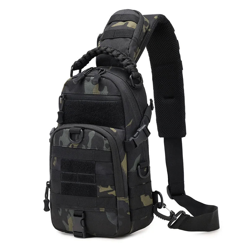 Men's Camping Chest Bag Tactical Sports Shoulder Outdoor Fanny Pack.