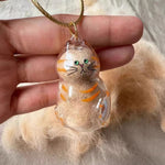 Pet Hair Memorial Resin Storage Capsule Creative Cat/Dog Hair Pendant Unique Keychain Novel Trendy Souvenir Car Decorate Gift
