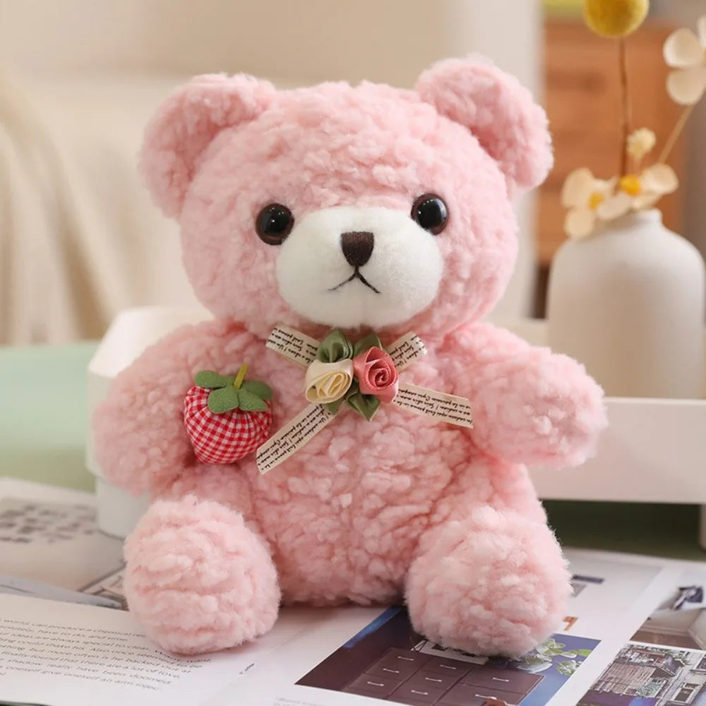 Animal 20CM Rose Soft with Bow Stuffed Animal Bear