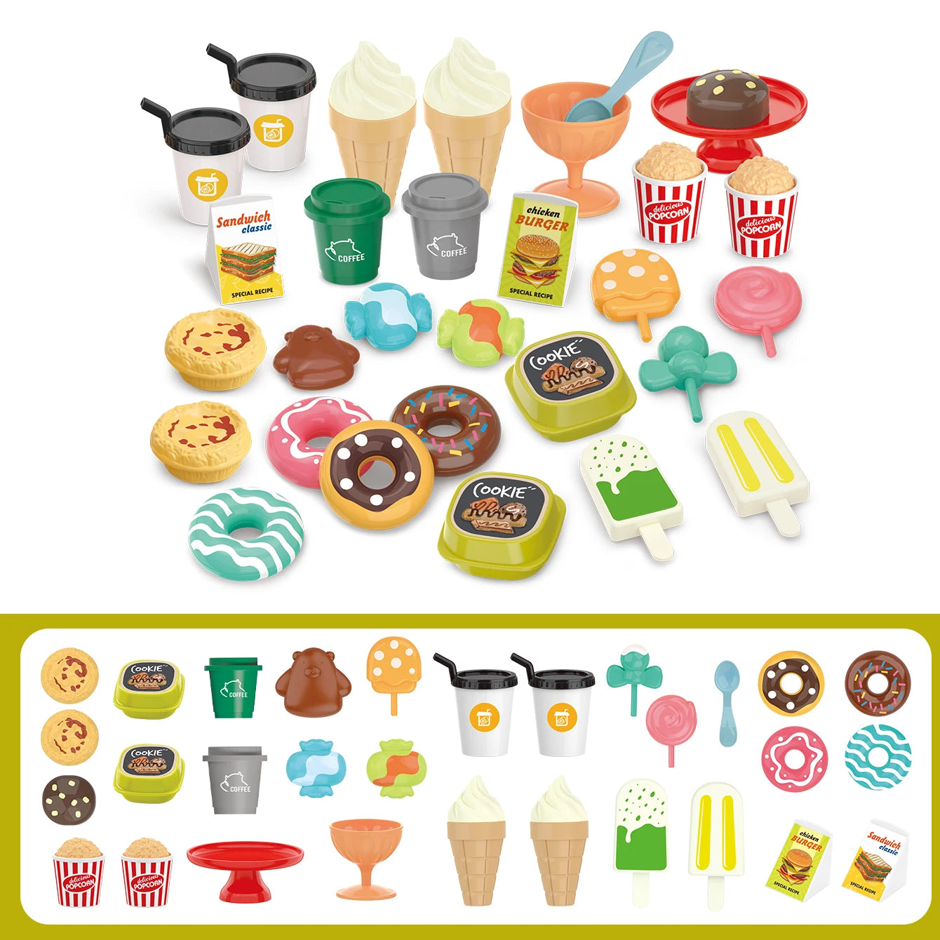 Children's kitchen food, toy sets
