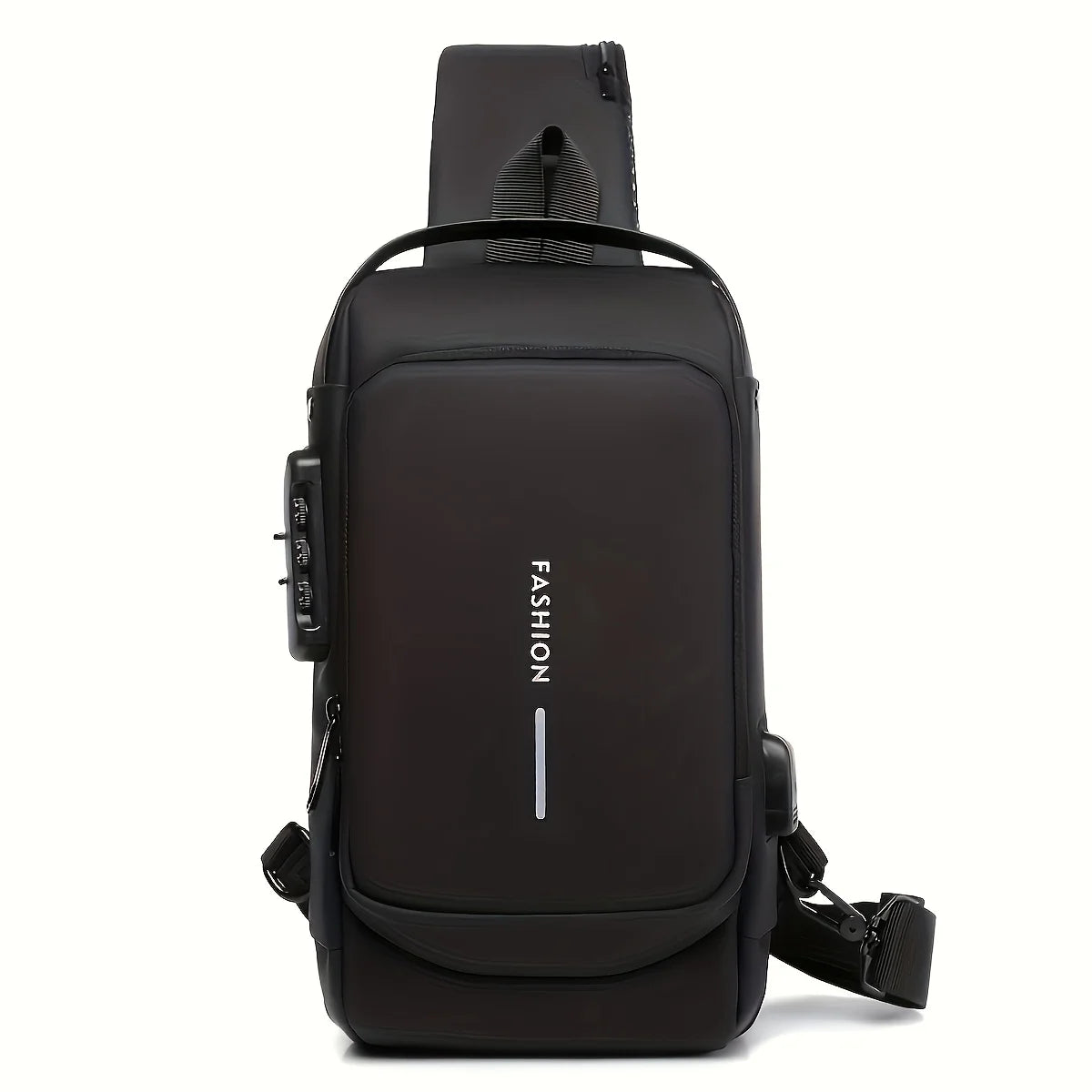 Men's anti-theft chest bag, fashionable motorcycle and casual sports sloping backpack.
