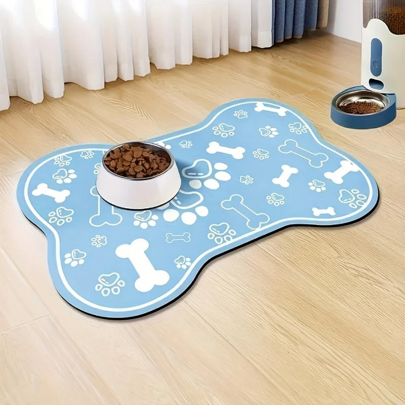 Pet Feeding Mat Non slip, Scratch resistant, Quick drying Pet Meal Mat, Suitable for Dogs and Cats - Easy to Clean