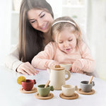 Wooden Toddler Tea Party Toys Set
