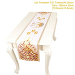 Ramadan Decor Table Runner EID Mubarak Decoration For Home Tablecloth Ramadan Kareem Islamic Muslim Party Eid Al Adha Gifts