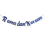 Eid Mubarak Banner,Ramadan Gold Banner Garlands,Ramadan Kareem Islamic Muslim Party Home Decor