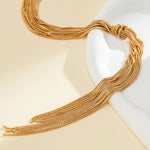 Long Chain Knotted Necklace for Women Trendy Charms Tassels Fashion Wedding Neck Jewelry Accessories