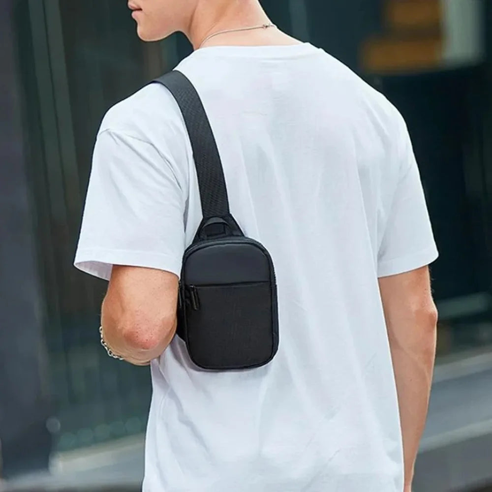 Mini Chest Bag for Men Women Casual Sling Shoulder Crossbody Pack.