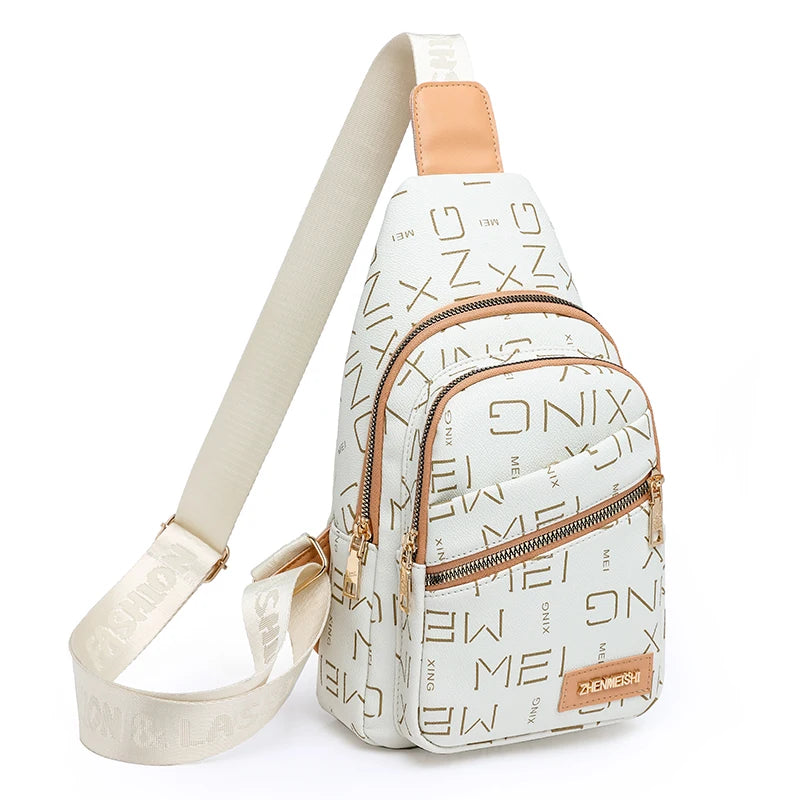 Women Bag new fashion Chest Bags for Women Ladies Sling Pack Chest Pack PU Leather Crossbody Bag.