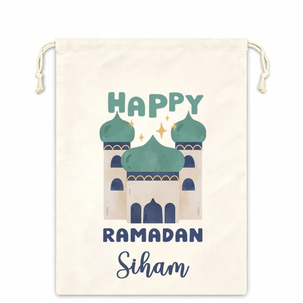 30x40cm Personalised Happy Ramadan Gift Bag for Kids Boys Girls Eid gift Al-Fitr Muslim Islamic Gift Ramadan Decoration