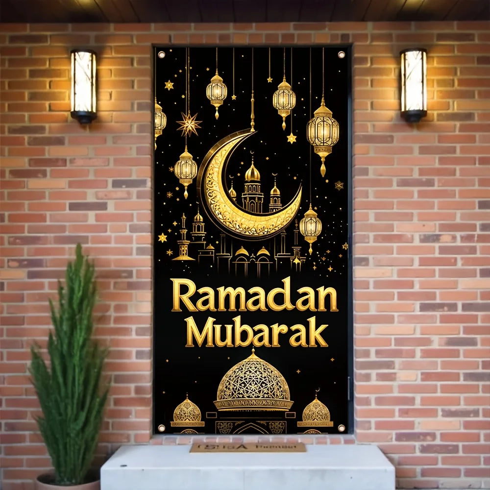 Eid Mubarak Decoration 2026 Hanging Flag Ramadan For Home Door Islamic Muslim Party Decor Ramadan Kareem Banner Eid Al-Fitr Gift