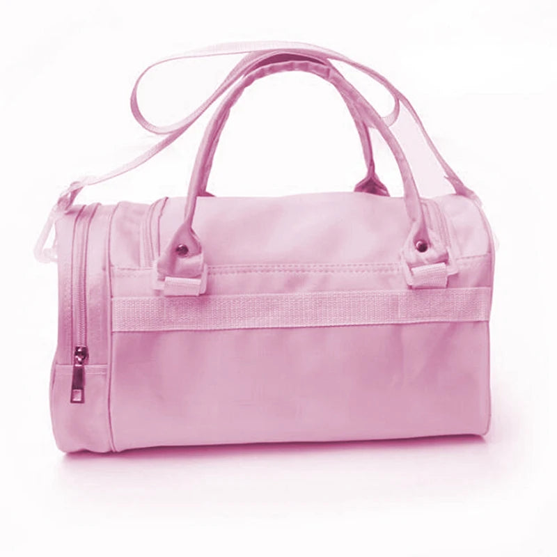 Kids Dance Bag for Girls Ballerina Bag Pink Lace Duffel for Ballet Class Crossbody Name Embroidery Ballet Handbag.