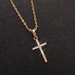 Hot Selling Jewelry Cross Pendant Necklace With Zircon Fashionable And Personalized Design.