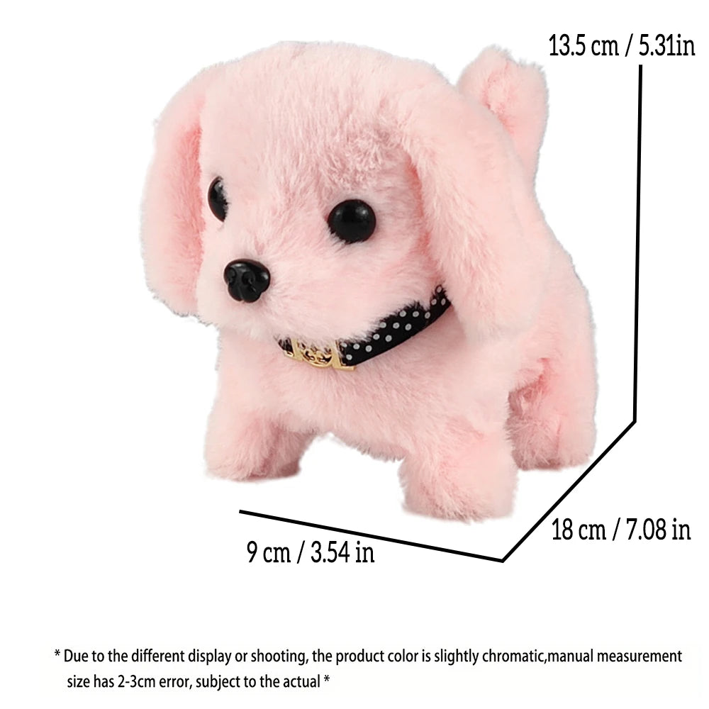 Pet Companion Battery Operated Toy Plush pet electronic interactive toy  walking barking wagging tail Simulation puppy