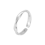 Fashion 925 Sterling Silver Simple Twisted Wire Rings For Women Wedding Fine Jewelry.
